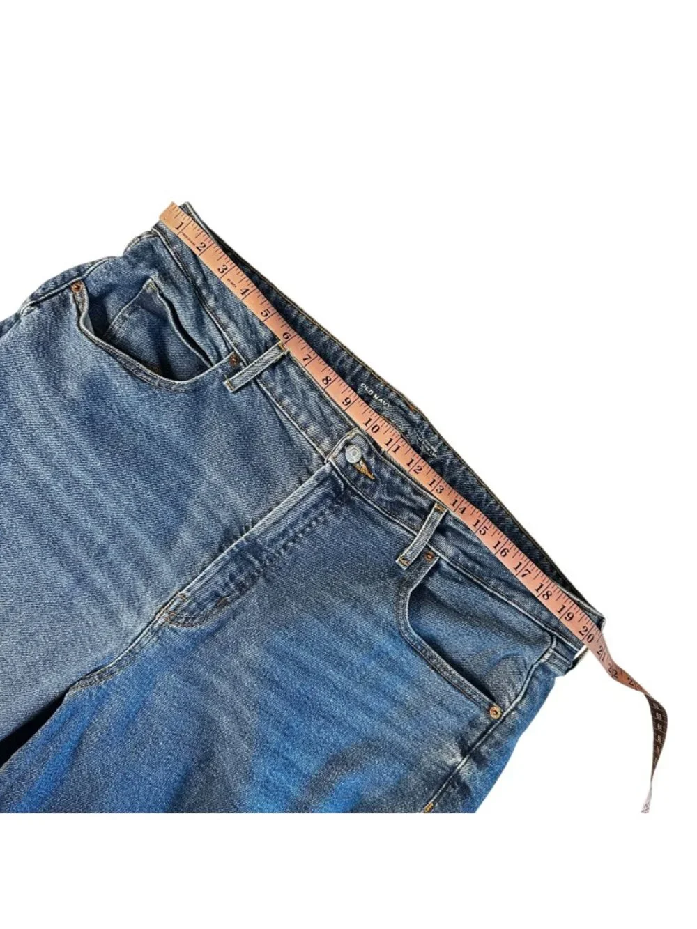 Old Navy Sky-Hi Wide Leg Jeans Plus Size 18 High Rise Medium Wash Stretch